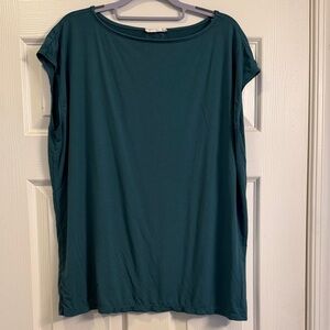 Stylish Teal Short Sleeve Women's Top